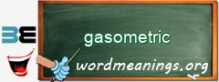 WordMeaning blackboard for gasometric